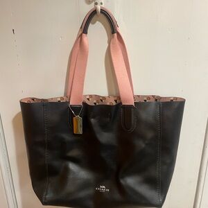 Coach Derby Tote with Checkered Heart Interior